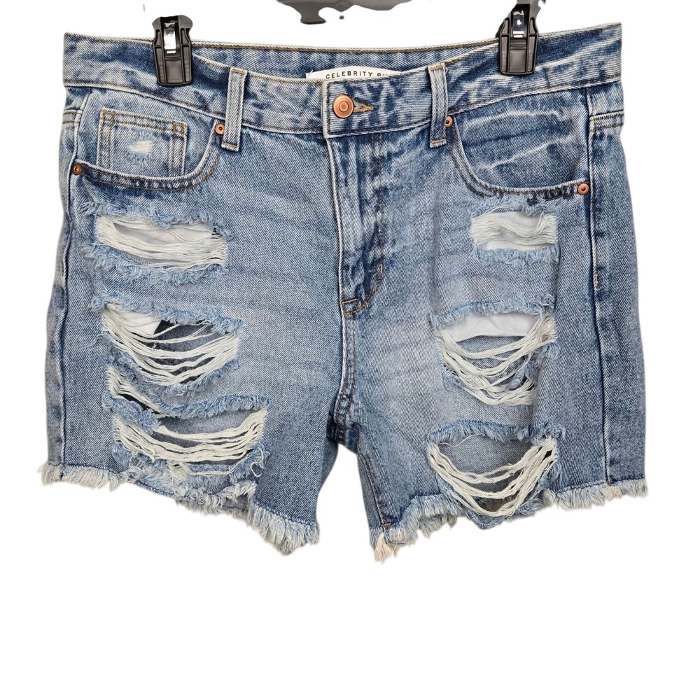 Celebrity Pink Womens Denim Shorts Size 9/29‎ Hi Rise Boyfriend Distressed